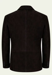 Men's lambskin suede jacket in a blazer cut