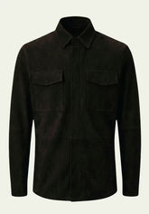 Men's Suede Jacket in Black – Timeless Elegance