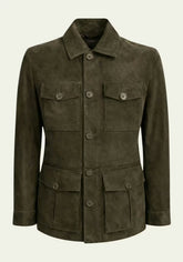 Men's Leather Jacket in Olive – A Safari Classic with Style