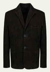 Men's lambskin suede jacket in a blazer cut