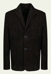 Men's lambskin suede jacket in a blazer cut