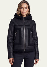 Lammfelljacke im Urban-Look – Mit Kapuze für maximalen Komfort