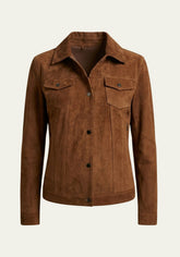 Heritage-design leather jacket
