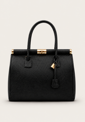 Exclusive Black Leather Handbag for Women – Elegant Business & Shoulder Bag
