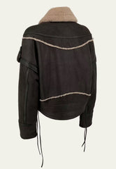Curly Lambskin Jacket - Voluminous Elegance Inspired by the Modern Country Look