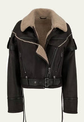 Curly Lambskin Jacket - Voluminous Elegance Inspired by the Modern Country Look