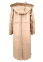 Shearling Lambskin Coat Camille - Feminine Elegance in Beige