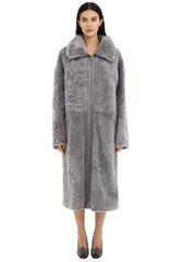 Reversible Coat - Luxurious Lambskin & Fine Nappa Leather - Timeless Elegance