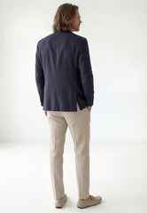 Linen blazer in blue made of pure linen – lightweight and timeless