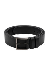 Black Leather Belt Made of Premium Buffalo Leather Unisex