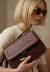Elegant Leather Flap Handbag for Women - Seravelle