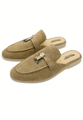 Men's Beige Loafers with Tassel Detail (HOL70)