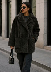 Shearling Lambskin Jacket Khaki