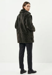Shearling Lambskin Jacket Khaki