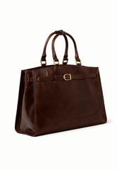 Premium Leather Hobo Bag "Noravia" - Brown