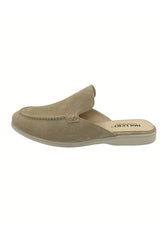 Men's Genuine Leather Loafers Beige HOL51