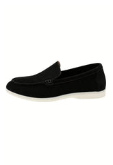 Men's Black Leather Loafers – Stylish Comfort (HOL60)