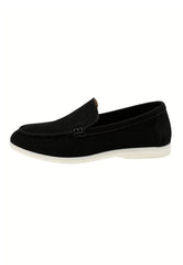 Men's Black Leather Loafers – Stylish Comfort (HOL60)