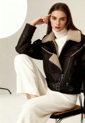Curly Lambskin Jacket - Voluminous Elegance Inspired by the Modern Country Look
