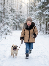 Lambskin Jacket Snowflakes – Natural Warmth