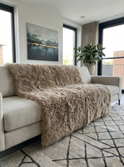 Lambskin Blanket Toscana – Cappuccino Curly 195 x 155 cm