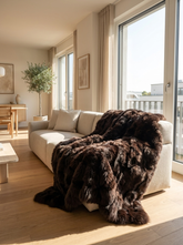Tuscany Lambskin Blanket Model 2527 – Chocolate 200 x 185 cm