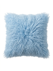 Tibetan Lambskin Pillow Sky Blue with Filling