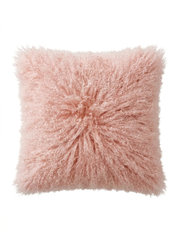 Tibetan Lambskin Cushion Pink with Filling
