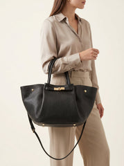 Luxury Women's Handbag Genuine Leather Black