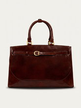 Premium Leather Hobo Bag "Noravia" - Brown