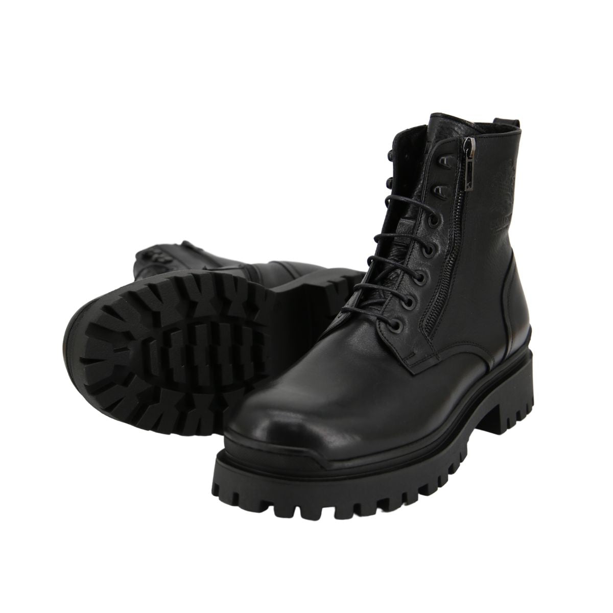 Sheepskin Men's Street Shoes Model 0692 Black