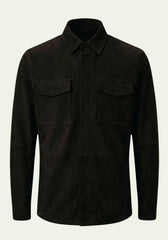 Men's Suede Jacket in Black – Timeless Elegance