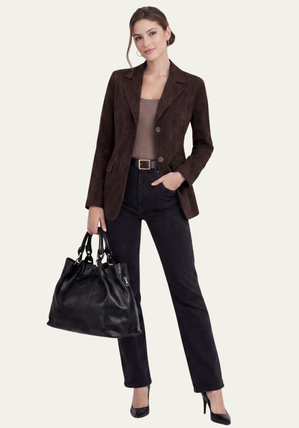 Suede blazer