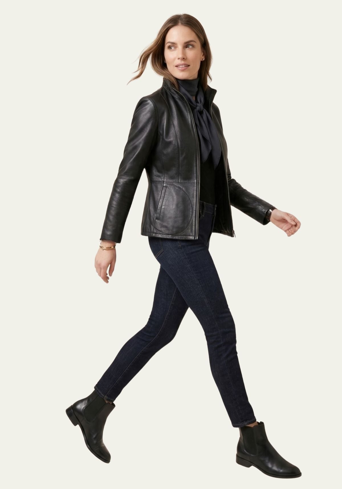 Reversible leather jacket