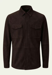 Men's Suede Jacket Dark Brown – Timeless Elegance