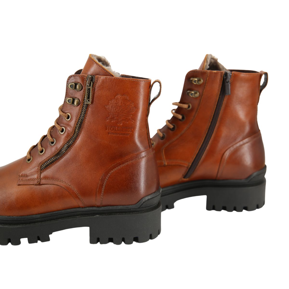 Lambskin Men's Street Shoes Model 378a Brown