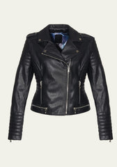 Damen Lederjacke mit Revers aus Lammnappa