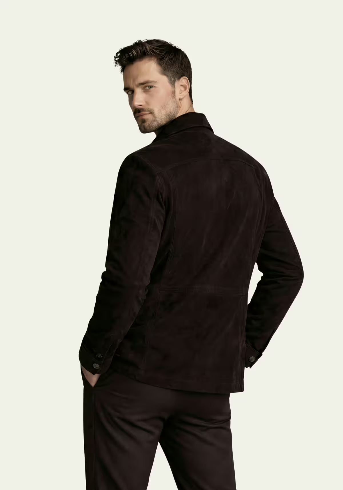 Men's Black Leather Jacket – Stylish Safari Classic