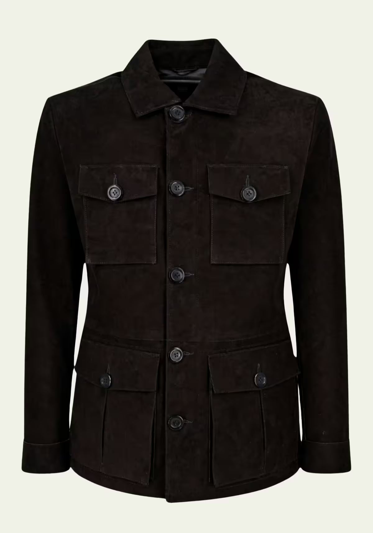 Men's Black Leather Jacket – Stylish Safari Classic