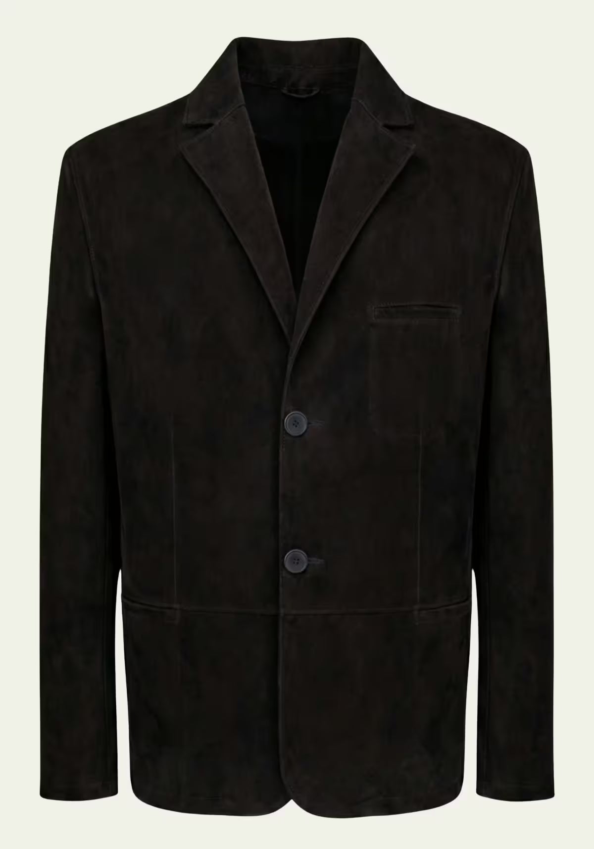 Men's lambskin suede jacket in a blazer cut
