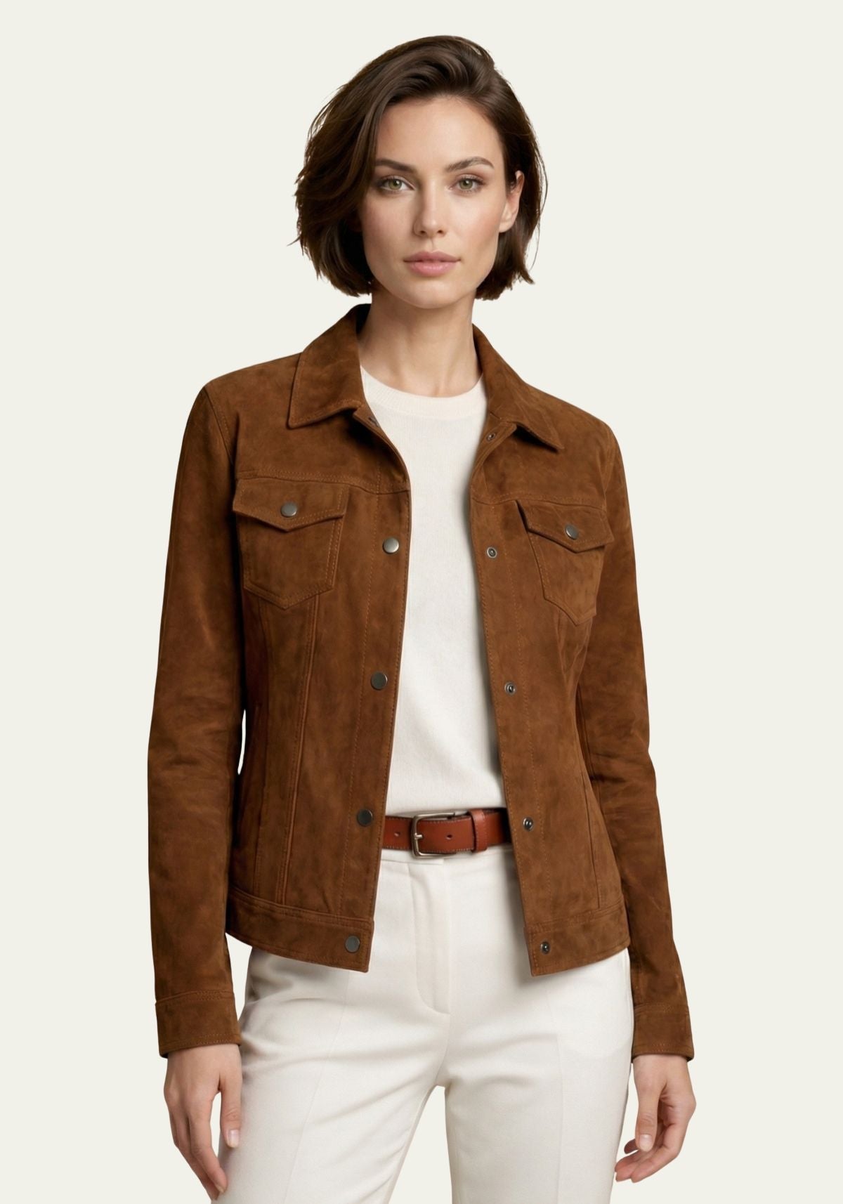 Heritage-design leather jacket