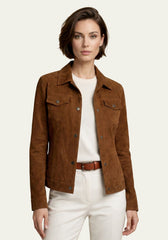 Heritage-design leather jacket