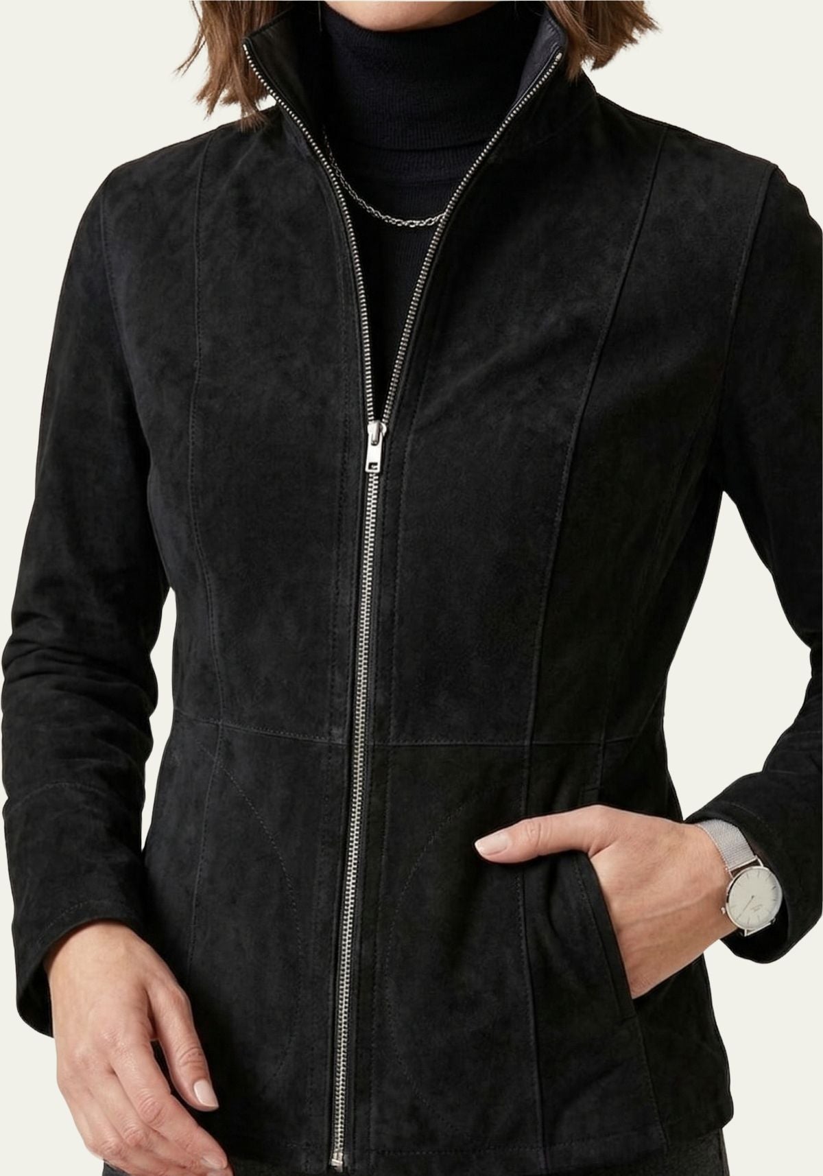 Reversible leather jacket