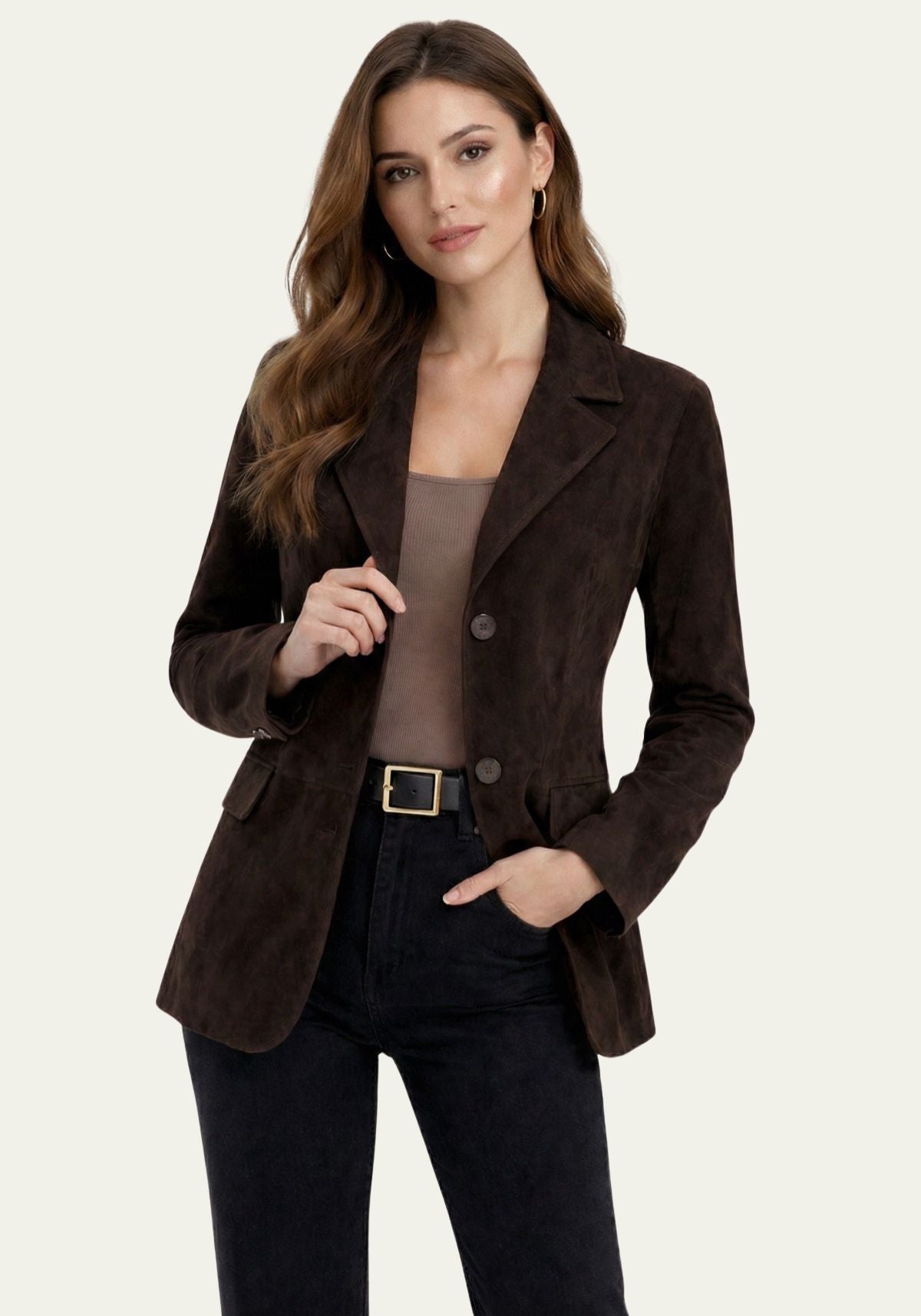Suede blazer