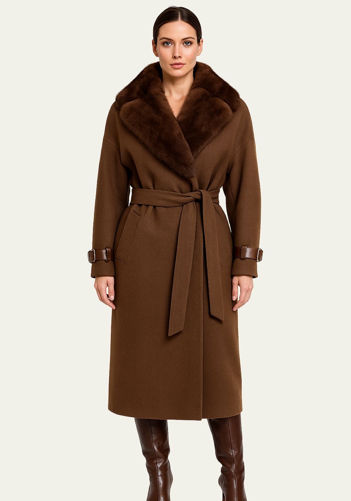 Coat Elena Wool & Cashmere Brown