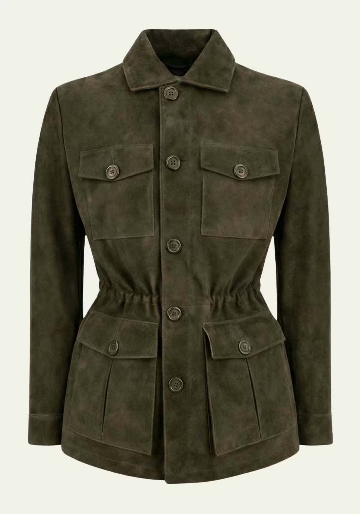 Men's Leather Jacket in Olive – A Safari Classic with Style