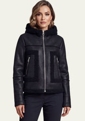Lammfelljacke im Urban-Look – Mit Kapuze für maximalen Komfort