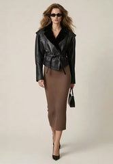 Shearling Lambskin Jacket - Elegant Contemporary Style with a Tailored Fit
