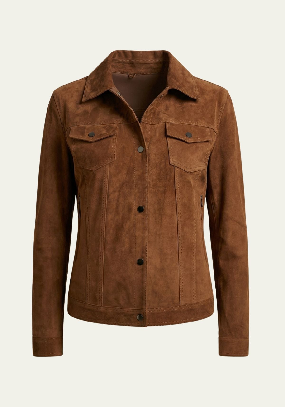 Heritage-design leather jacket