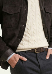 Men's Suede Jacket in Black – Timeless Elegance
